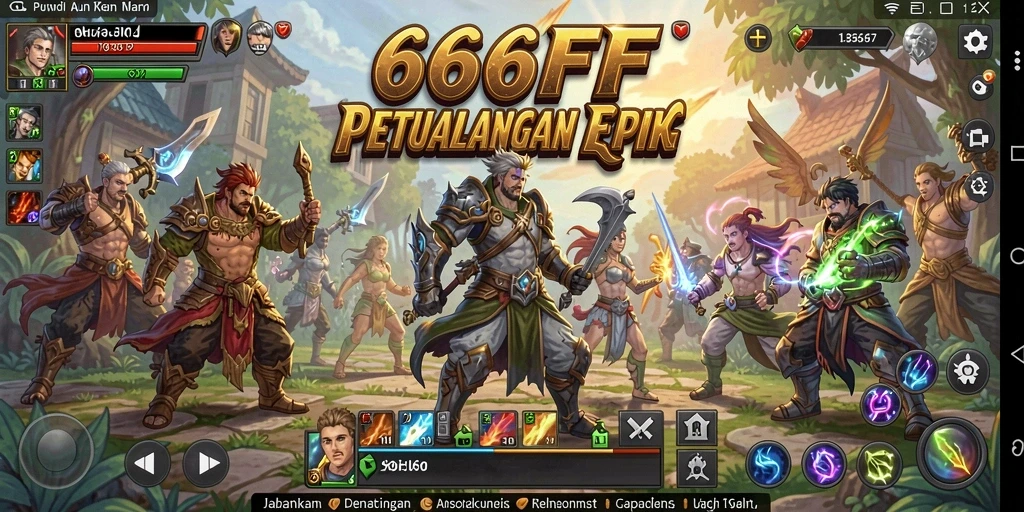 Tampilan gameplay RPG yang mendebarkan dan penuh aksi.