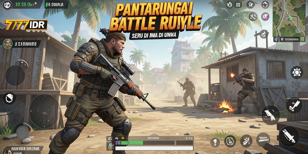 Tampilan gameplay seru dari 777IDR dalam pertarungan Battle Royale.