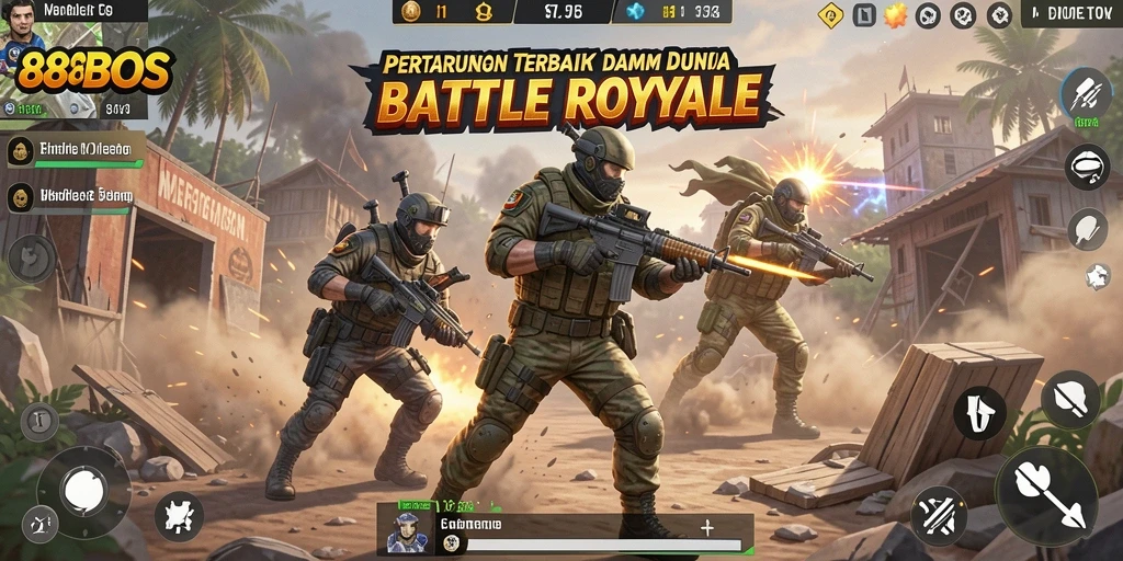 Gameplay seru dan mendebarkan di 88BOS Battle Royale.