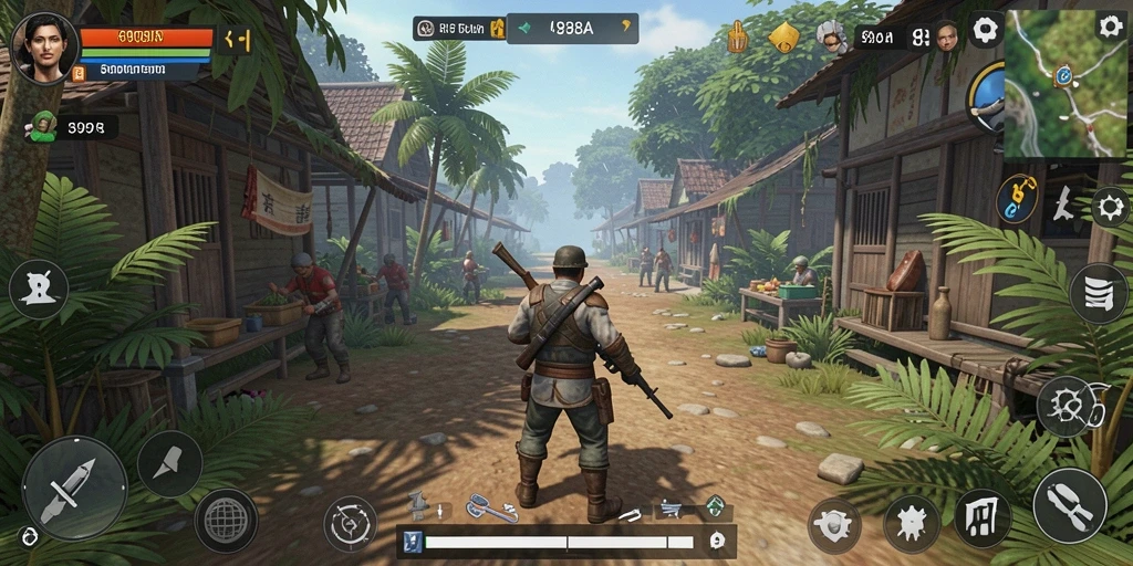 Tampilan gameplay yang menarik dari 898A dengan interaksi karakter.