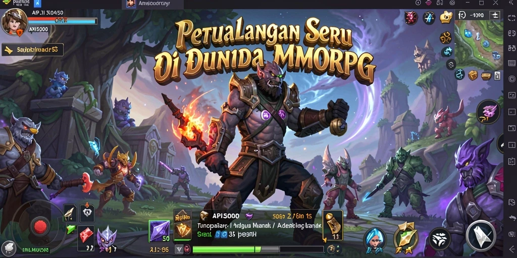 Gameplay seru dalam dunia MMORPG yang penuh petualangan.
