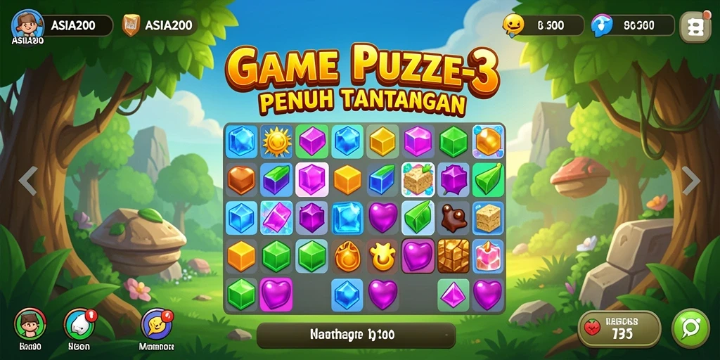 Screenshot menunjukkan gameplay ASIA200 yang menarik dan penuh warna.