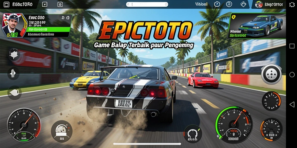 Tampilan menarik dari gameplay balap EPICTOTO yang mengasyikkan.