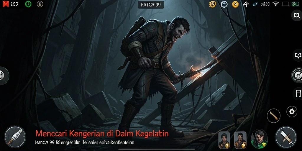 Tangkapan layar dari gameplay menyeramkan FATCAI99.