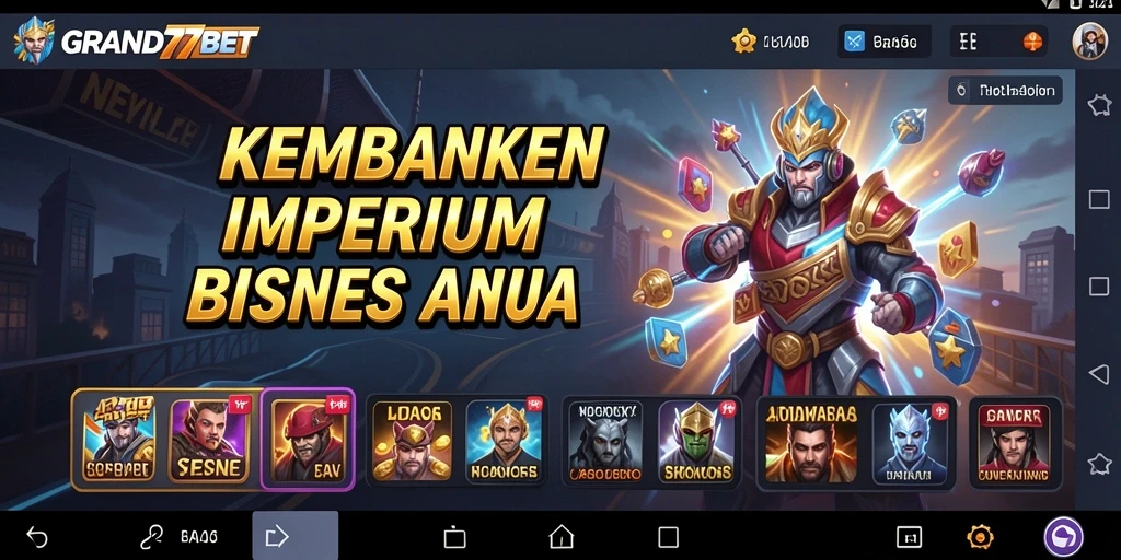 Tampilan gameplay menarik dari GRAND77BET dengan berbagai pilihan strategi bisnis.