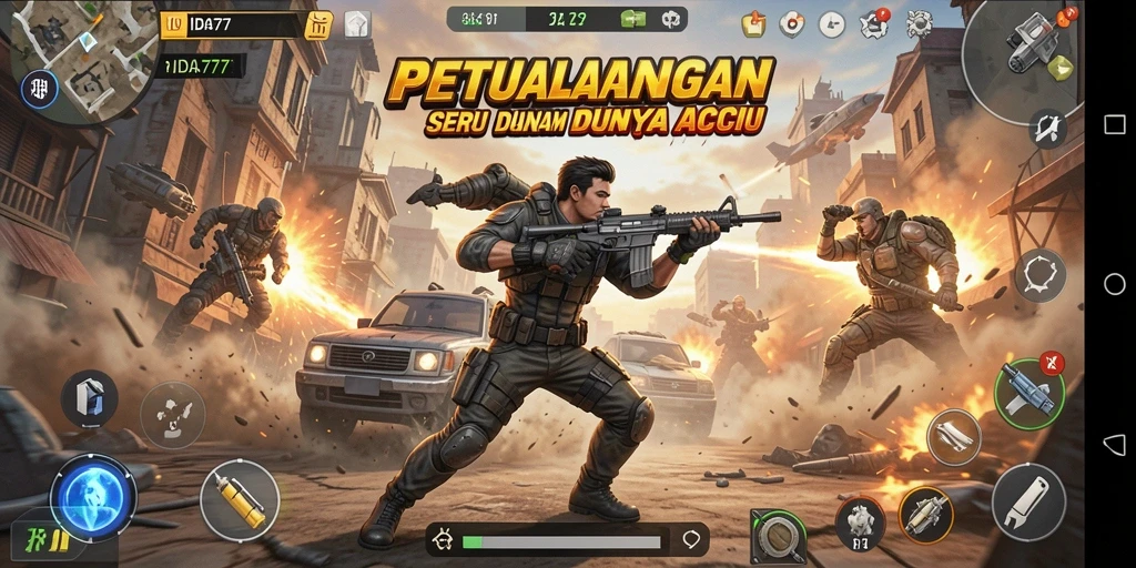 Tangkapan layar utama IDA777 menampilkan aksi mendebarkan dalam permainan.