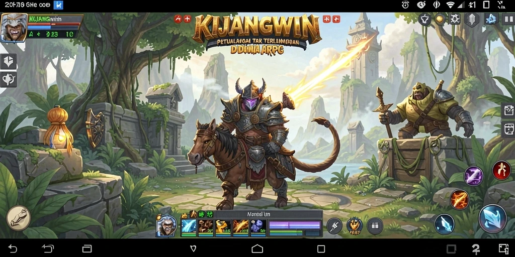 Tampilan menarik dan dinamis dari gameplay ARPG KIJANGWIN.