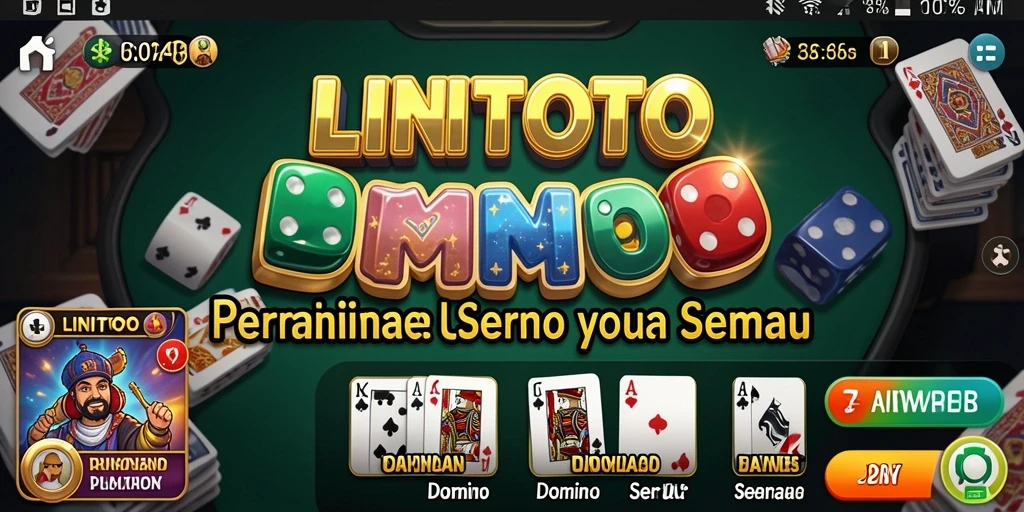 Tampilan gameplay menarik dari LINITOTO dengan Domino klasik.