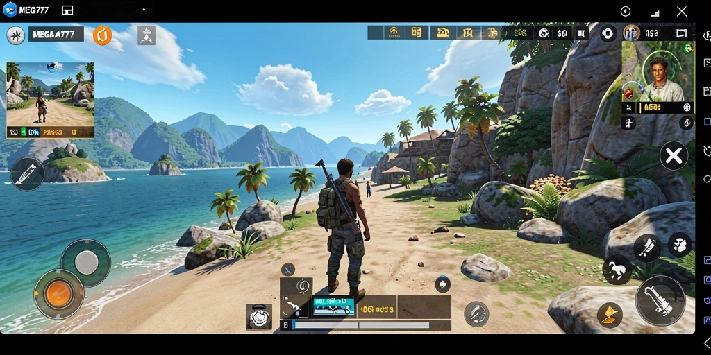Tampilan gameplay dari MEGA777 yang penuh petualangan Open World.