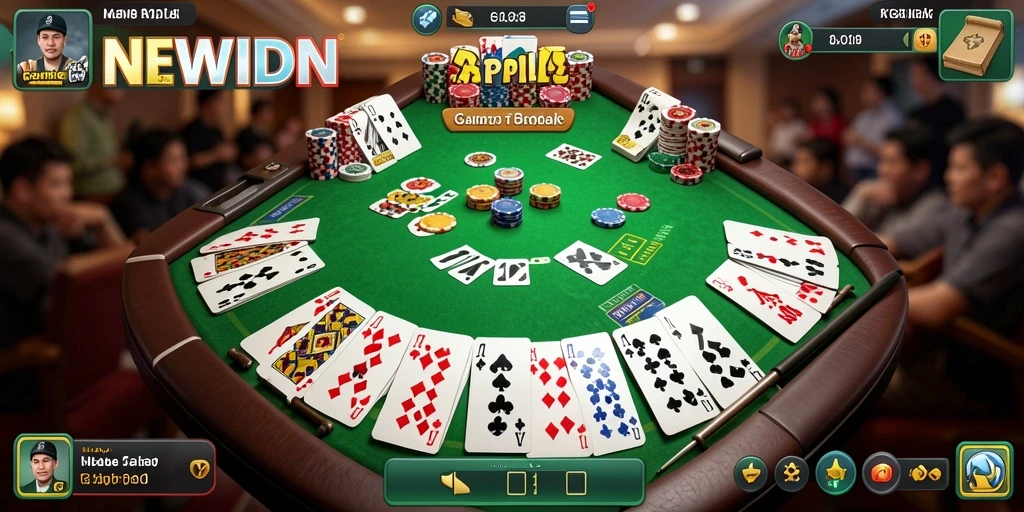 Tampilan gameplay Gaple yang seru dan interaktif di NEWIDN.