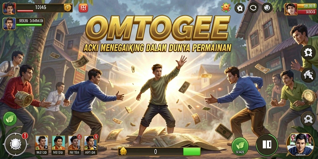 Screenshot menunjukkan aksi seru dalam permainan OMTOGEL.