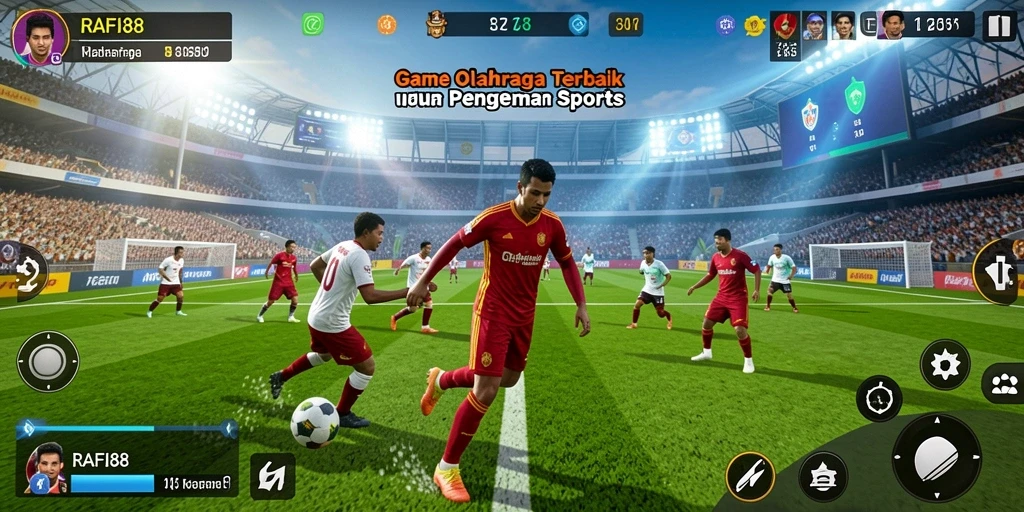 Tampilan gameplay menarik dari RAFI88 yang penuh aksi olahraga.
