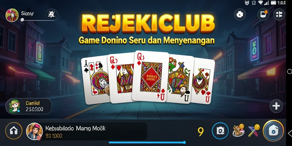 Tampilan seru gameplay Domino di REJEKICLUB.