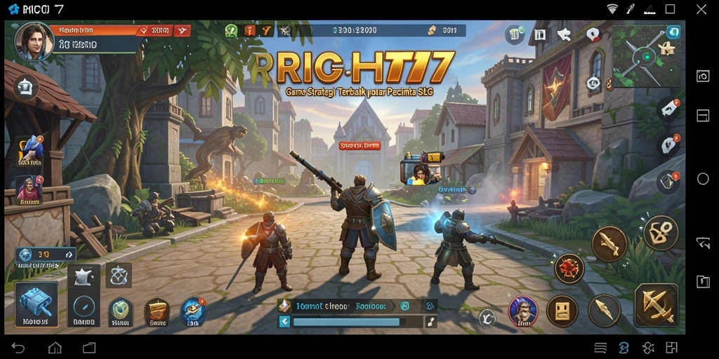 Screenshot gameplay RICH7 yang menampilkan strategi pertempuran seru.
