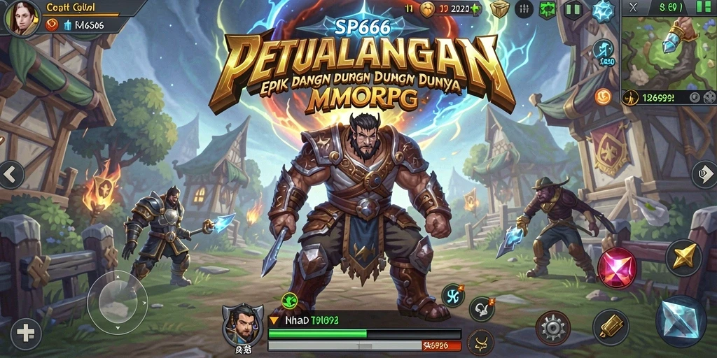 Tampilan gameplay dari SP666 yang penuh aksi dan petualangan.