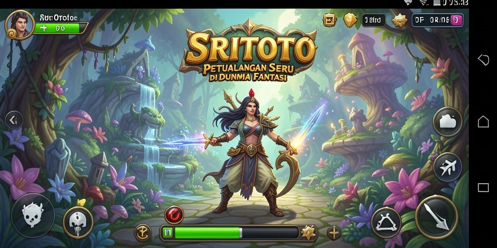 Screenshot gameplay SRITOTO yang menunjukkan pertarungan epik.