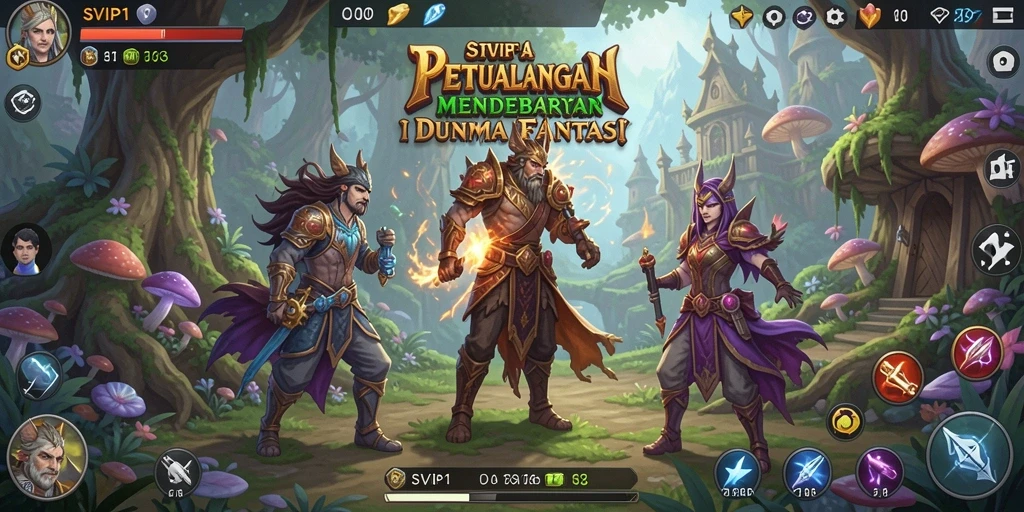 Tampilan gameplay petualangan yang seru dan mendebarkan.
