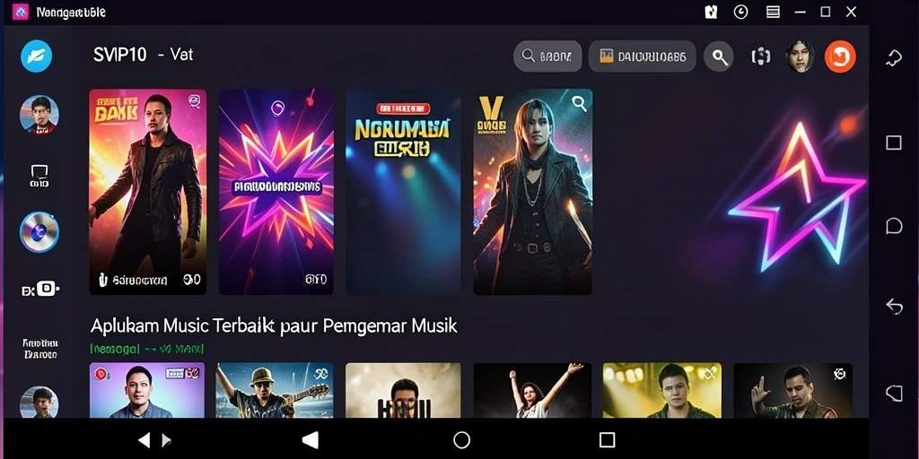 Tampilan menawan dari gameplay SVIP10 yang menampilkan antarmuka musik.