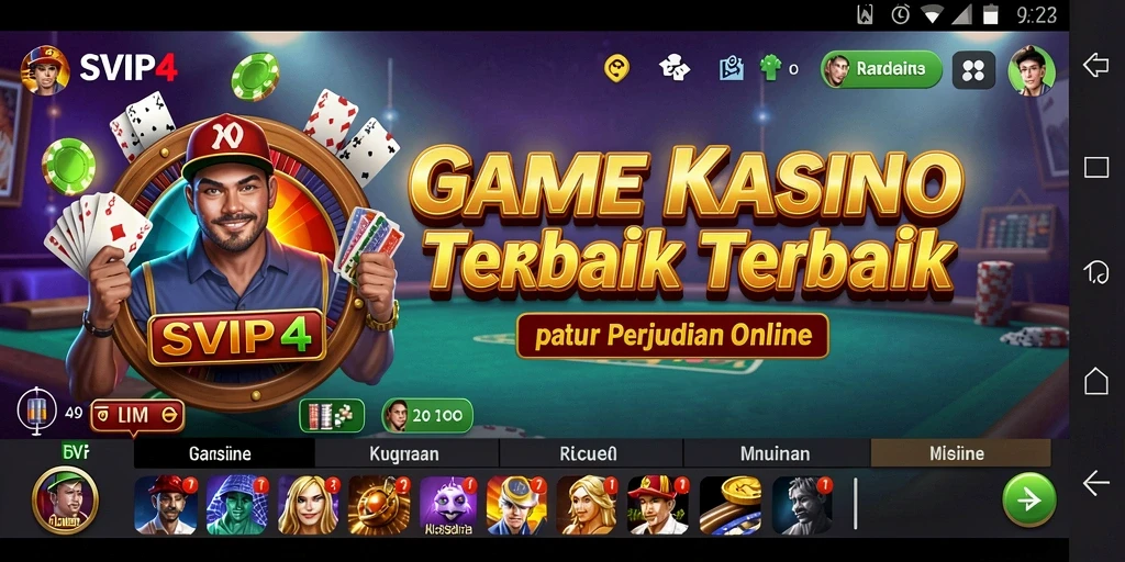 Tangkapan layar gameplay SVIP4 menampilkan suasana kasino yang mendebarkan.